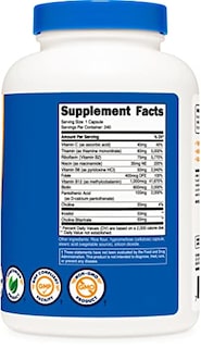 Foto 6 | Suplemento Nutricost Vitamina B Complex 460 Mg 240 Cápsulas - Venta Internacional.