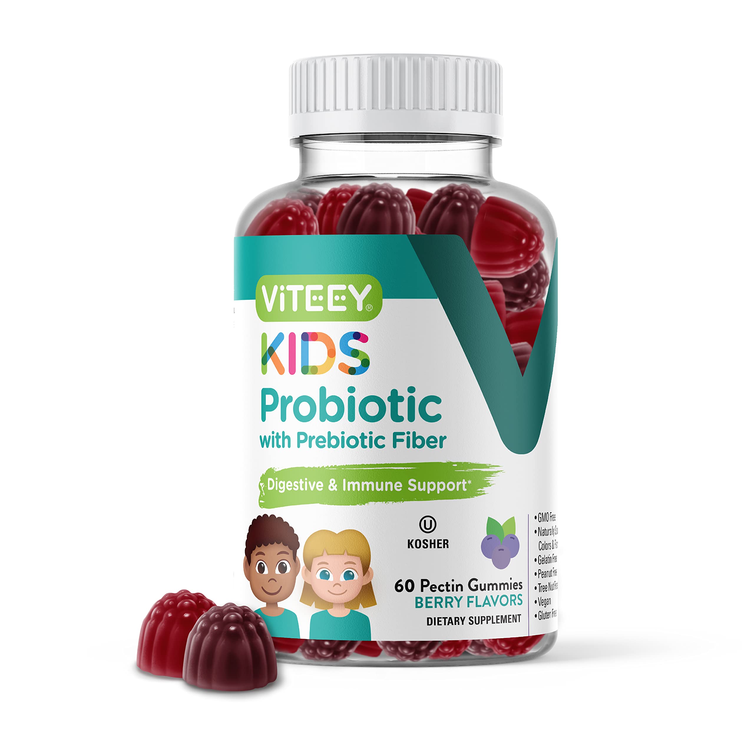 Gomitas Vitey Probiotics Plus Con Fibra Prebiótica Extra Fuerte - Venta Internacional.