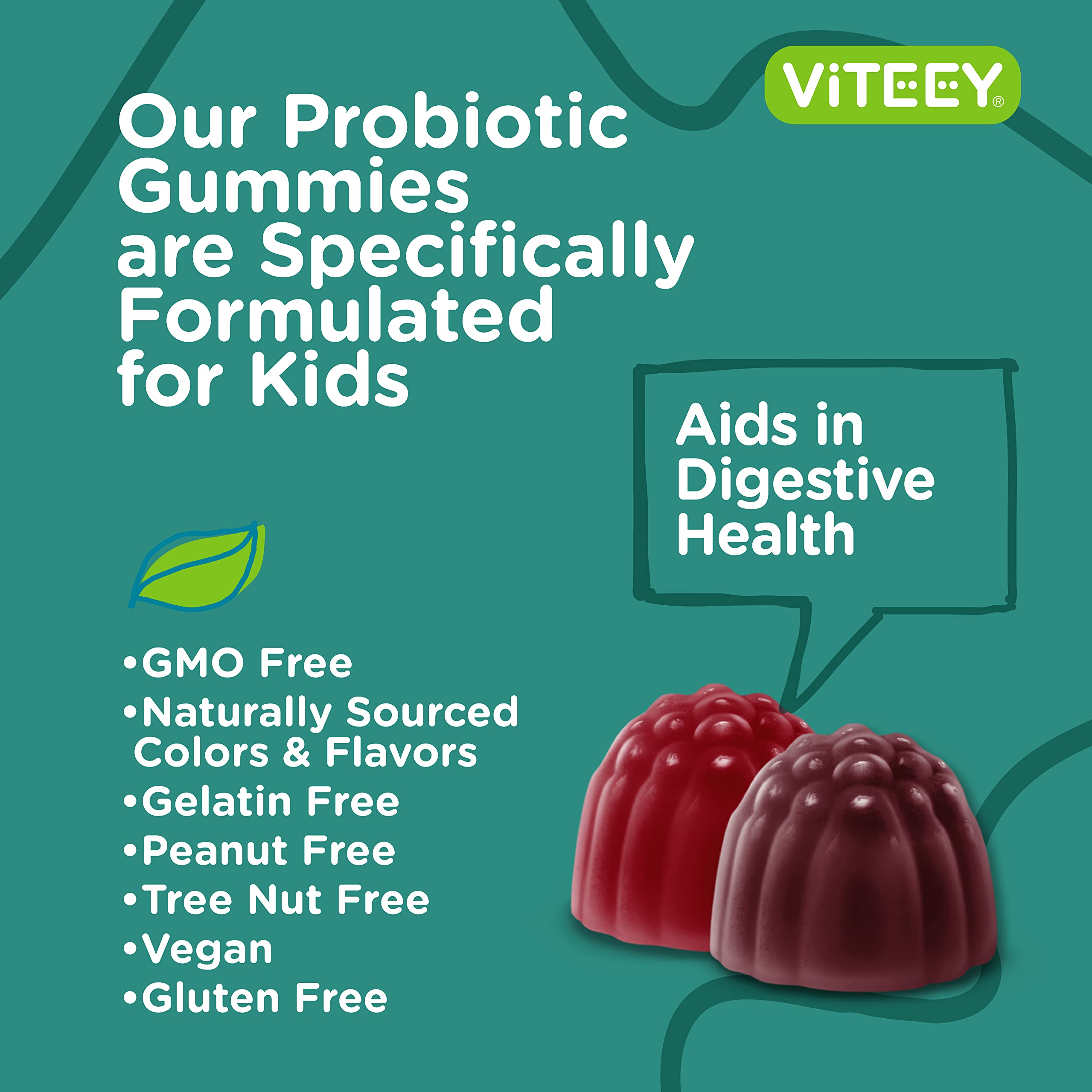 Foto 6 pulgar | Gomitas Vitey Probiotics Plus Con Fibra Prebiótica Extra Fuerte - Venta Internacional.