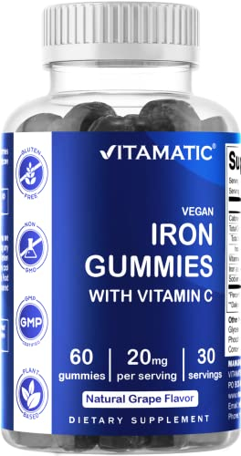 Foto 2 pulgar | Suplemento De Gomitas De Hierro Vitamatic, 20 Mg Con Vitamina C, 60 Unidades - Venta Internacional.