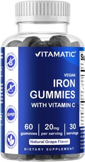 Foto 1 | Suplemento De Gomitas De Hierro Vitamatic, 20 Mg Con Vitamina C, 60 Unidades - Venta Internacional.