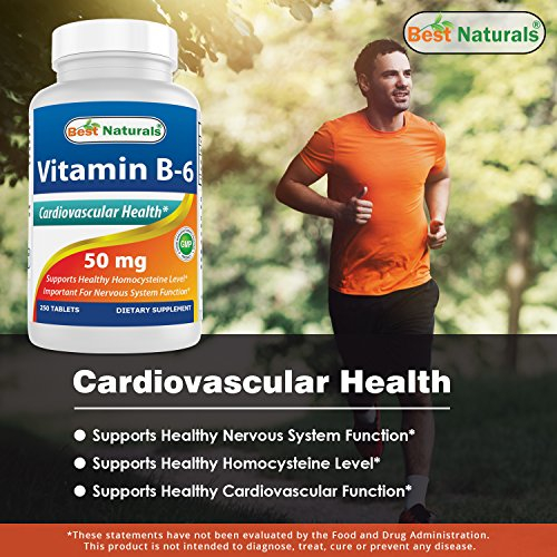 Foto 4 pulgar | Suplemento Best Naturals De Vitamina B6, 50 Mg, 250 Comprimidos - Venta Internacional.