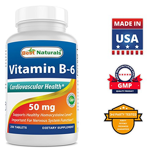 Foto 6 pulgar | Suplemento Best Naturals De Vitamina B6, 50 Mg, 250 Comprimidos - Venta Internacional.