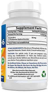 Foto 6 | Suplemento Best Naturals De Vitamina B6, 50 Mg, 250 Comprimidos - Venta Internacional.