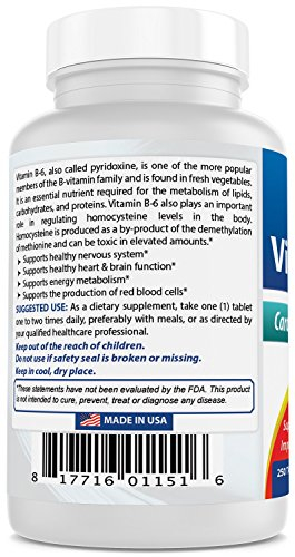 Foto 8 pulgar | Suplemento Best Naturals De Vitamina B6, 50 Mg, 250 Comprimidos - Venta Internacional.