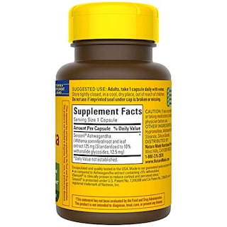 Foto 7 | Suplemento Natural, Cápsulas De Ashwagandha, 125 Mg, 60 Unidades - Venta Internacional.