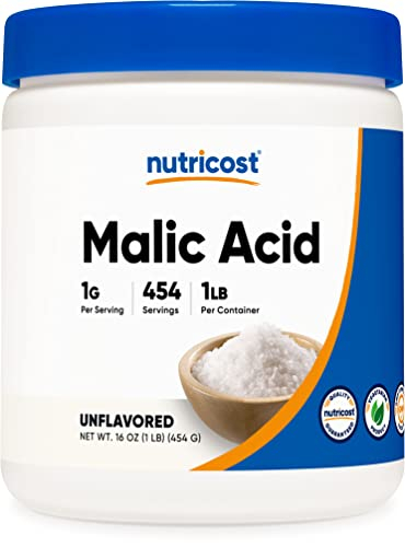 Foto 2 pulgar | Polvo De Ácido Málico Nutricost 454 G Sin Gluten, Sin Ogm - Venta Internacional.