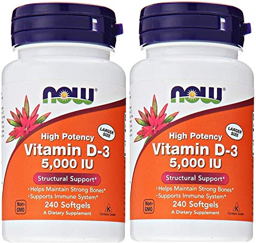 Foto 2 pulgar | Supplement Now Foods Vitamina D3 5000 Ui 240 Cápsulas Blandas X2 - Venta Internacional.