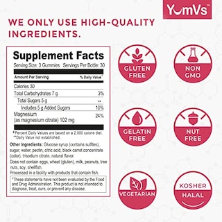 Foto 4 | Gomitas De Citrato De Magnesio Supplement Yum-v's, 900 Mg, 90 Unidades - Venta Internacional.