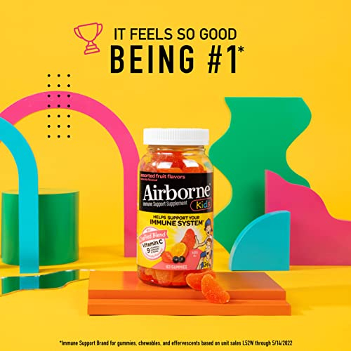 Foto 2 | Gomitas De Vitamina C Airborne Kids 500 Mg Con Zinc 63 Gomitas - Venta Internacional.