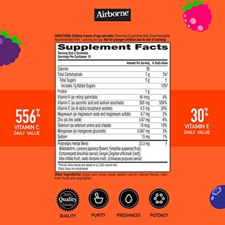 Foto 3 | Gomitas De Vitamina C Airborne Kids 500 Mg Con Zinc 63 Gomitas - Venta Internacional.