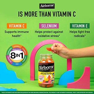 Foto 4 | Gomitas De Vitamina C Airborne Kids 500 Mg Con Zinc 63 Gomitas - Venta Internacional.