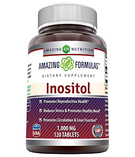 Suplemento Amazing Formulas De Inositol 1000 Mg 120 Comprimidos - Venta Internacional.