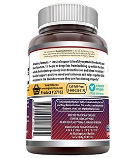 Foto 3 | Suplemento Amazing Formulas De Inositol 1000 Mg 120 Comprimidos - Venta Internacional.