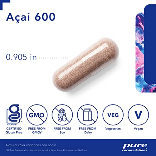 Foto 4 pulgar | Suplemento Pure Encapsulations Acai 600 Con 180 Cápsulas De Fibra - Venta Internacional.
