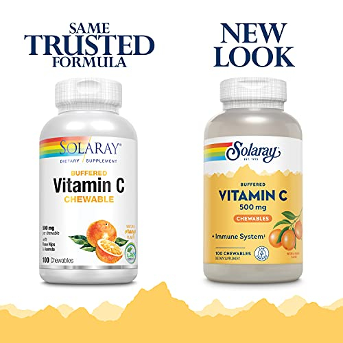 Foto 3 pulgar | Vitamina C, Masticable Solaray, Tamponada, 500 Mg Con Rosa Mosqueta 100 - Venta Internacional.