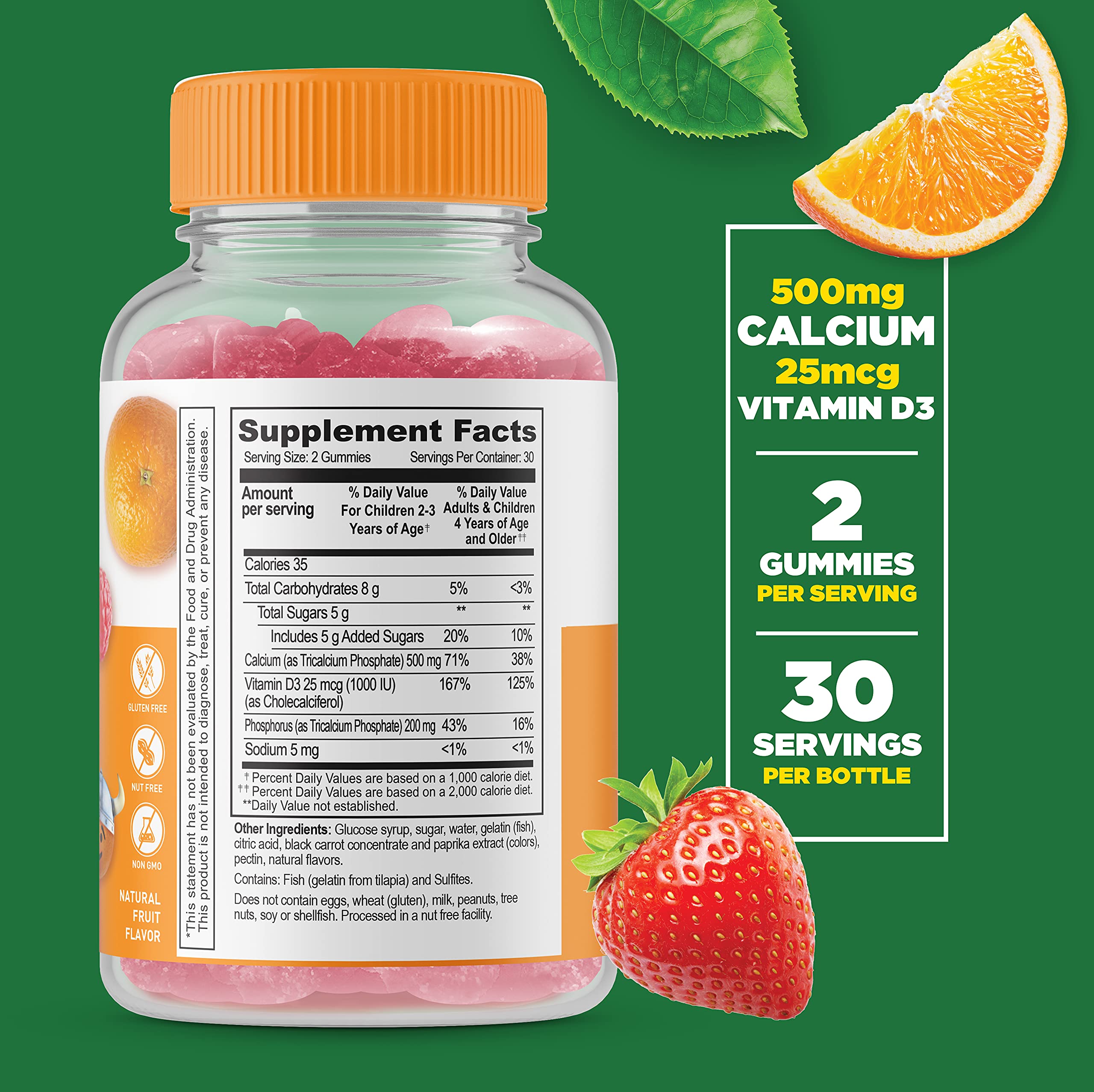 Foto 3 pulgar | Gomitas De Calcio Lifeable, 500 Mg, Con Vitamina D3, 1000 Ui, 60 Unidades - Venta Internacional.