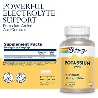 Foto 3 | Suplemento Solaray De Potasio 99 Mg Para Bolsa De Líquidos Y Electrolitos - Venta Internacional.
