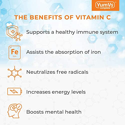 Foto 4 pulgar | Gomitas De Vitamina C Yum-v's 250 Mg Para Adultos Y Niños, 100 Unidades - Venta Internacional.