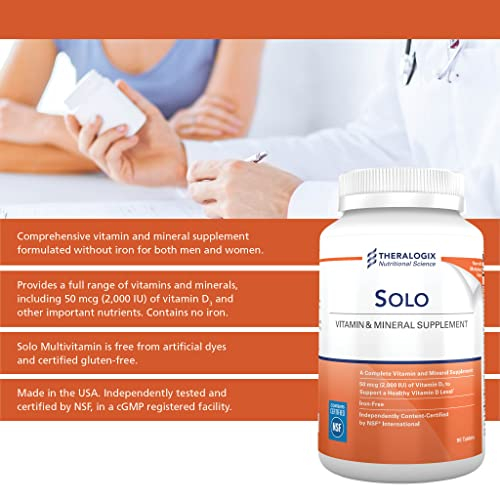 Foto 4 pulgar | Suplemento Multivitamínico Theralogix Solo Daily Para Hombres De 90 Días - Venta Internacional.
