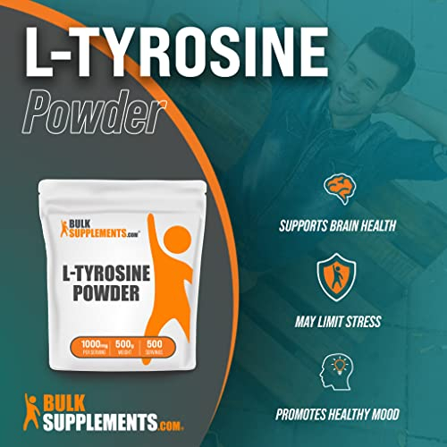 Foto 4 pulgar | Suplemento Bulksupplements.com L-tirosina En Polvo 500 G - Venta Internacional.