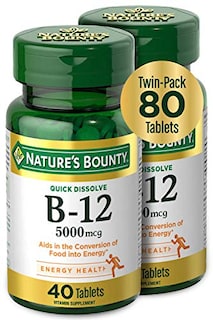 Foto 1 | Suplemento De Vitamina B12 De Nature's Bounty, 5000 Mcg, 80 Tabletas - Venta Internacional.