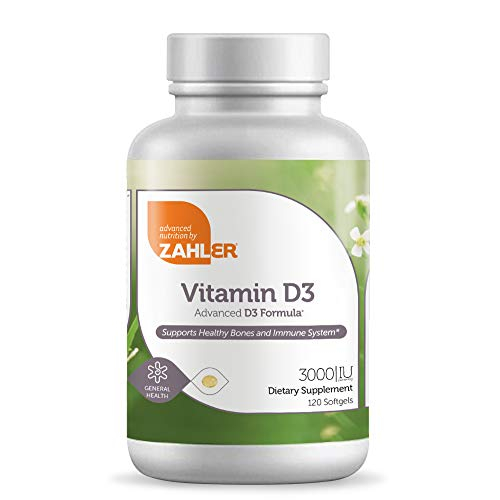 Foto 2 pulgar | Suplemento Zahler De Vitamina D3 3000 Ui 120 Cápsulas Blandas - Venta Internacional.
