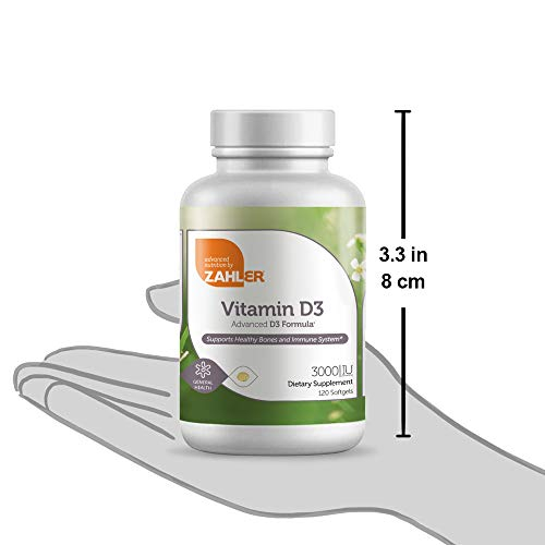 Foto 5 pulgar | Suplemento Zahler De Vitamina D3 3000 Ui 120 Cápsulas Blandas - Venta Internacional.