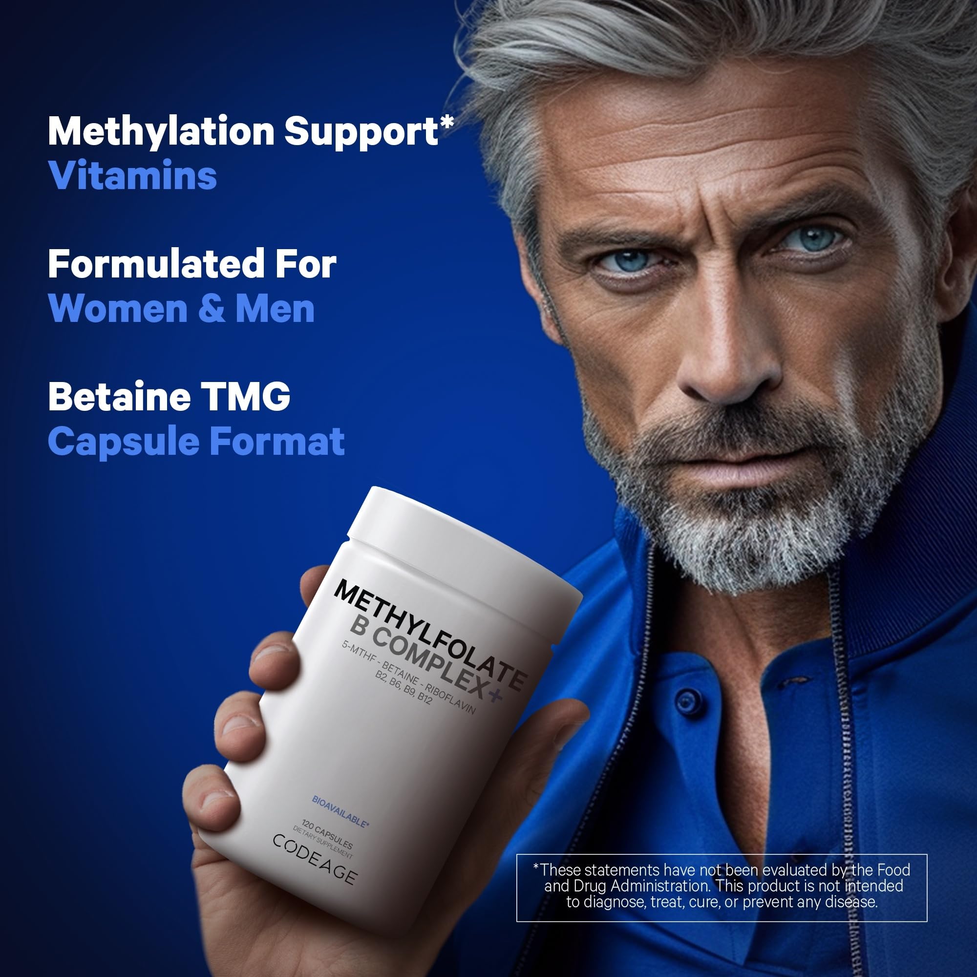 Foto 7 pulgar | Suplemento Codeage Metilfolato B Complex 1360 Mcg 5-mthf - Venta Internacional.