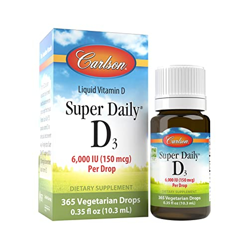 Foto 2 pulgar | Suplemento Carlson Super Daily D3 6000 Ui (150 Mcg) 365 Gotas - Venta Internacional.