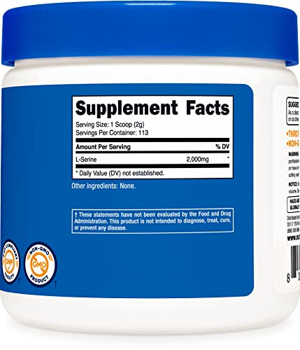 Foto 5 pulgar | Suplemento Nutricost L-serina En Polvo 227 G 113 Porciones 2 G/se - Venta Internacional.