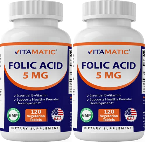 Foto 2 pulgar | Suplemento De Ácido Fólico Vitamático 5 Mg (5000 Mcg) 120 Tabletas X - Venta Internacional.