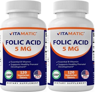 Foto 1 | Suplemento De Ácido Fólico Vitamático 5 Mg (5000 Mcg) 120 Tabletas X - Venta Internacional.