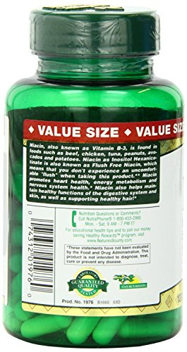 Foto 3 pulgar | Suplemento Nature's Bounty Niacin Flush Free 500 Mg 120 Cápsulas  - Venta Internacional.
