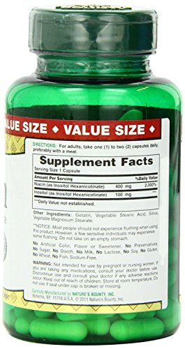 Foto 4 pulgar | Suplemento Nature's Bounty Niacin Flush Free 500 Mg 120 Cápsulas  - Venta Internacional.