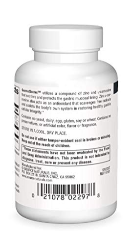 Foto 3 pulgar | Supplement Source Naturals Gastricsoothe Zinc L-carnosina 12 - Venta Internacional.