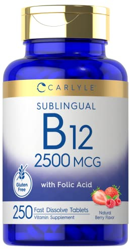 Foto 2 pulgar | Suplemento De Vitamina B12 Carlyle De 2500 Mcg Con Ácido Fólico, 250 Tabletas - Venta Internacional.