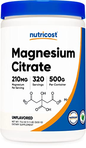 Foto 2 pulgar | Citrato De Magnesio En Polvo Nutricost 500 G Sin Sabor - Venta Internacional.