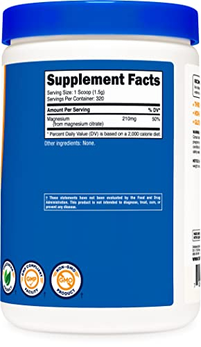 Foto 5 pulgar | Citrato De Magnesio En Polvo Nutricost 500 G Sin Sabor - Venta Internacional.