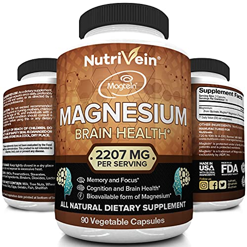 Foto 5 pulgar | Suplemento Nutrivein L-treonato De Magnesio 2207 Mg 90 Cápsulas - Venta Internacional.