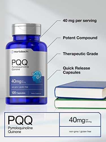 Foto 4 pulgar | Suplemento Horbaach Pqq 40 Mg 120 Cápsulas De Máxima Concentración - Venta Internacional.