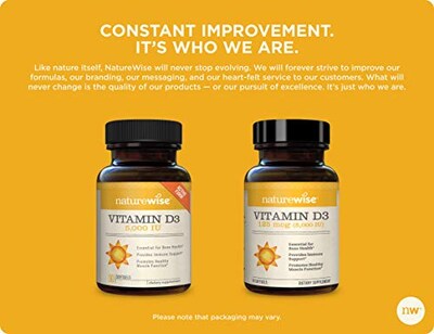 Foto 6 | Suplemento Naturewise De Vitamina D3 De 5000 Ui Con 125 Mcg, 90 Cápsulas - Venta Internacional.