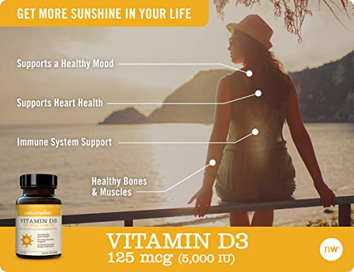 Foto 8 pulgar | Suplemento Naturewise De Vitamina D3 De 5000 Ui Con 125 Mcg, 90 Cápsulas - Venta Internacional.