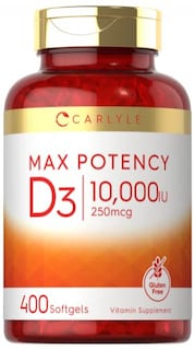 Foto 1 | Suplemento Carlyle De Vitamina D3, 10000 Ui, 400 Cápsulas Blandas - Venta Internacional.