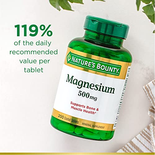 Foto 4 | Suplemento Nature's Bounty Magnesio 500 Mg 400 Comprimidos - Venta Internacional.
