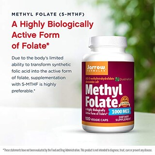 Foto 3 | Suplemento De Folato De Metilo De Jarrow Formulas, 1000 Mcg, 100 Cápsulas - Venta Internacional.