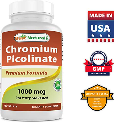 Foto 7 pulgar | Suplemento: Picolinato De Cromo Best Naturals, 1000 Mcg, 240 Tabletas - Venta Internacional.
