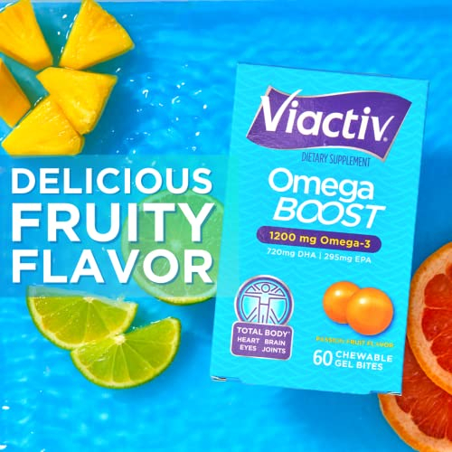 Foto 4 pulgar | Suplemento Viactiv Omega Boost 1200 Mg De Omega-3 60 Gel Bites - Venta Internacional.