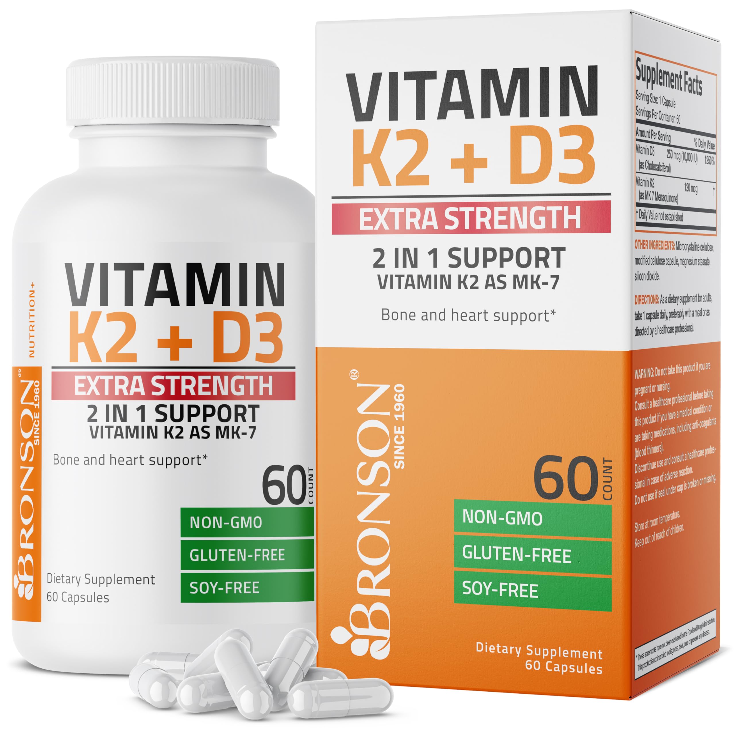Foto 1 | Complemente La Vitamina K2 (mk7) De Bronson Con D3 Extra Strength - Venta Internacional