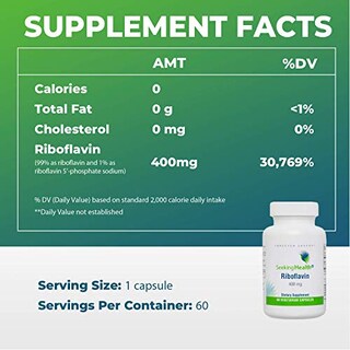 Foto 7 | Suplemento Seeking Health Riboflavina 400 Mg 60 Cápsulas - Venta Internacional.